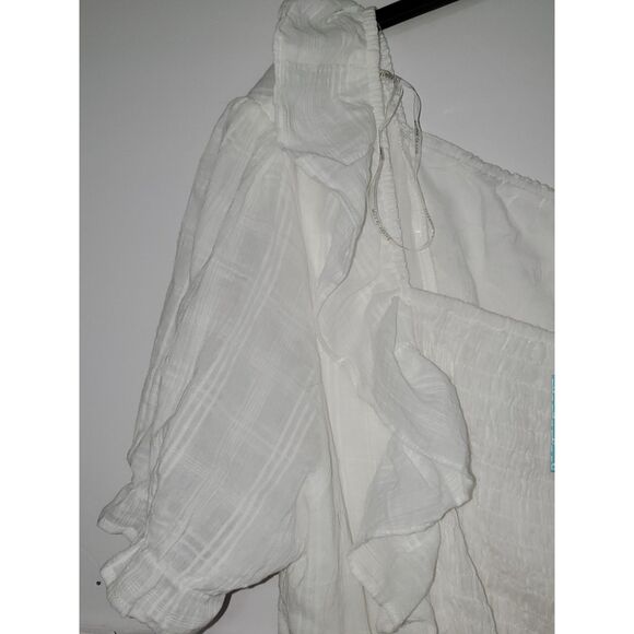 A Hayden Los Angeles Women's Dress Peasant Cottage Core Boho White Size 1X NWT - Picture 6 of 10